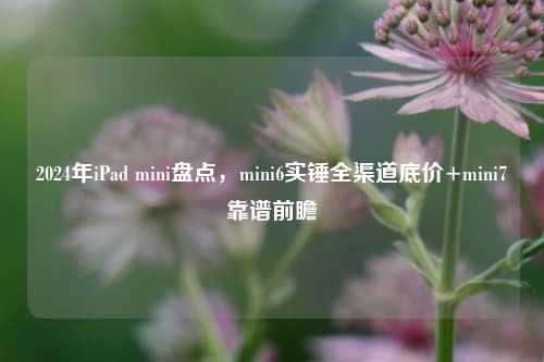 详细阅读:2024年iPad mini盘点,mini6实锤全渠道底价+mini7靠谱前瞻 2024年iPad mini盘点,mini6实锤全渠道底价+mini7靠谱前瞻