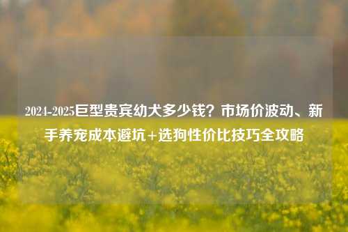 2024-2025巨型贵宾幼犬多少钱？市场价波动、新手养宠成本避坑+选狗性价比技巧全攻略
