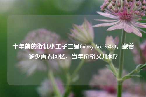 十年前的街机小王子三星Galaxy Ace S5830，藏着多少青春回忆，当年价格又几何？