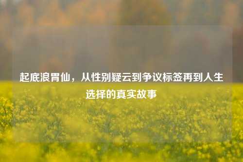 起底浪胃仙,从性别疑云到争议标签再到人生选择的真实故事
