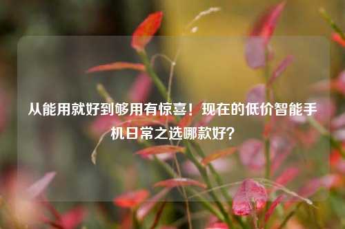 从能用就好到够用有惊喜!现在的低价智能手机日常之选哪款好?