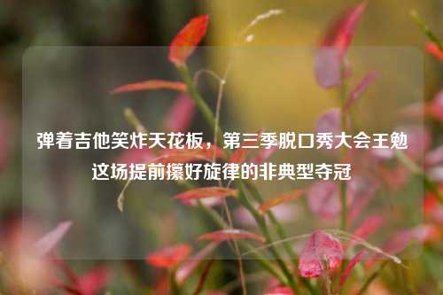 弹着吉他笑炸天花板,第三季脱口秀大会王勉这场提前攥好旋律的非典型夺冠