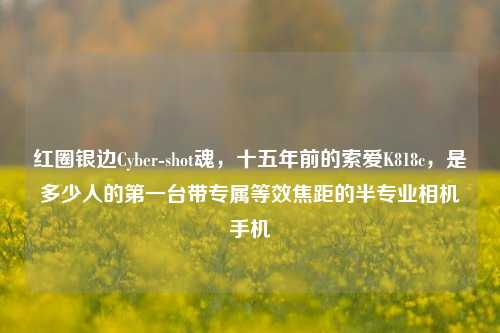 红圈银边Cyber-shot魂,十五年前的索爱K818c,是多少人的第一台带专属等效焦距的半专业相机手机