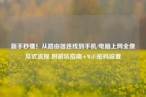 新手秒懂!从路由器连线到手机/电脑上网全傻瓜式流程 附避坑指南+WiFi密码设置