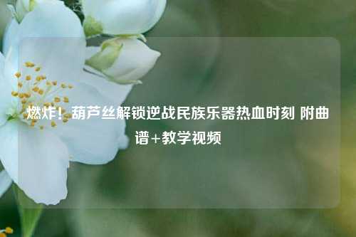 燃炸！葫芦丝解锁逆战民族乐器热血时刻 附曲谱+教学视频