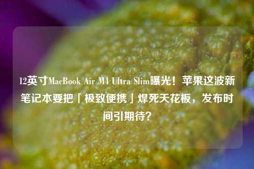 12英寸MacBook Air M4 Ultra Slim曝光!苹果这波新笔记本要把「极致便携」焊死天花板,发布时间引期待?