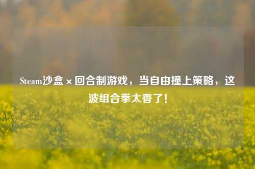 Steam沙盒×回合制游戏,当自由撞上策略,这波组合拳太香了!