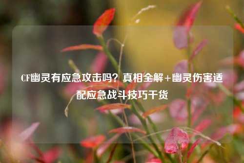 CF幽灵有应急攻击吗?真相全解+幽灵伤害适配应急战斗技巧干货