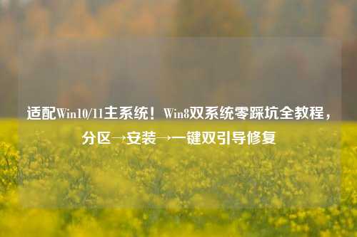 适配Win10/11主系统!Win8双系统零踩坑全教程,分区→安装→一键双引导修复