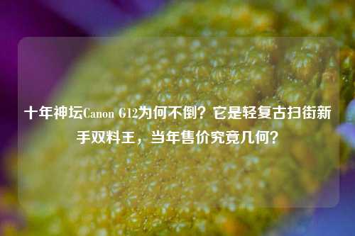 十年神坛Canon G12为何不倒？它是轻复古扫街新手双料王，当年售价究竟几何？