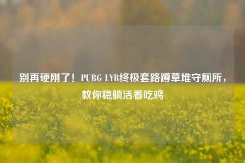 别再硬刚了！PUBG LYB终极套路蹲草堆守厕所，教你稳躺活着吃鸡