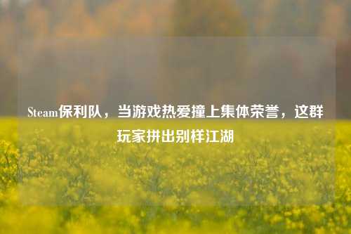 Steam保利队,当游戏热爱撞上集体荣誉,这群玩家拼出别样江湖