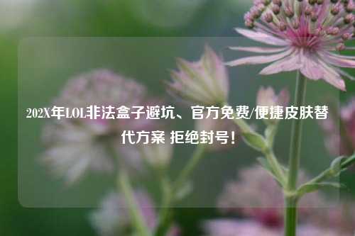 202X年LOL非法盒子避坑、官方免费/便捷皮肤替代方案 拒绝封号！