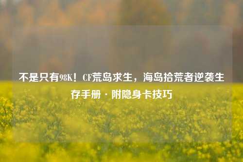 不是只有98K!CF荒岛求生,海岛拾荒者逆袭生存手册·附隐身卡技巧
