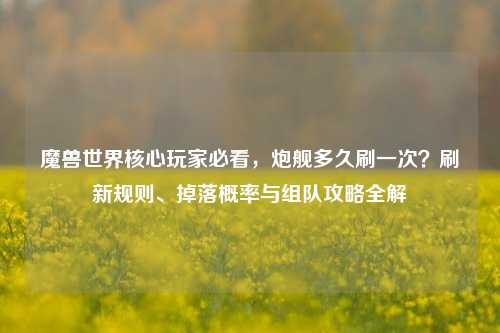魔兽世界核心玩家必看,炮舰多久刷一次?刷新规则、掉落概率与组队攻略全解