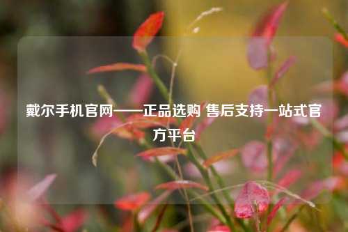 戴尔手机官网——正品选购 售后支持一站式官方平台