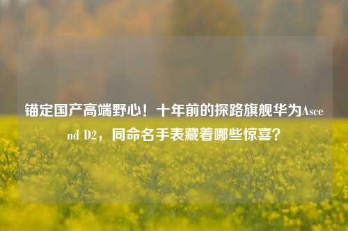 锚定国产高端野心!十年前的探路旗舰华为Ascend D2,同命名手表藏着哪些惊喜?