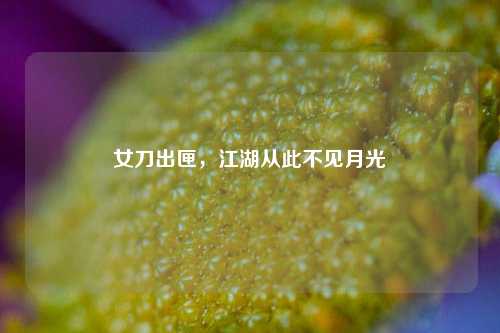 女刀出匣,江湖从此不见月光