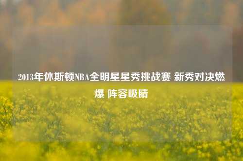 2013年休斯顿NBA全明星星秀挑战赛 新秀对决燃爆 阵容吸睛