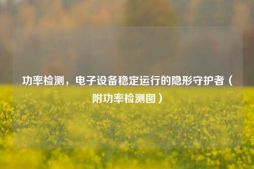 功率检测,电子设备稳定运行的隐形守护者(附功率检测图)