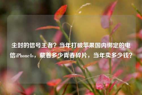 尘封的信号王者？当年打破苹果国内绑定的电信iPhone4s，藏着多少青春碎片，当年卖多少钱？