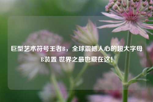 巨型艺术符号王者B,全球震撼人心的超大字母B装置 世界之最也藏在这!