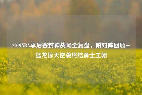 2019NBA季后赛封神战场全复盘,附对阵回顾+猛龙惊天逆袭终结勇士王朝