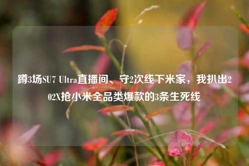 蹲3场SU7 Ultra直播间、守2次线下米家,我扒出202X抢小米全品类爆款的3条生死线