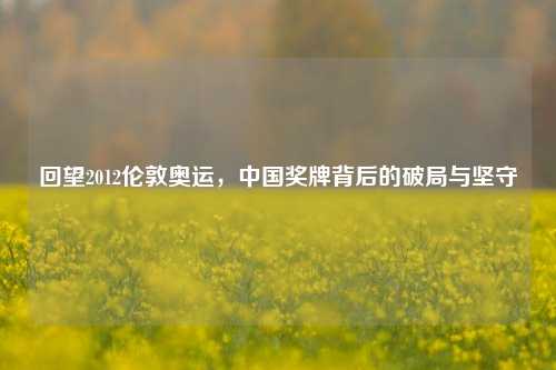 回望2012伦敦奥运,中国奖牌背后的破局与坚守