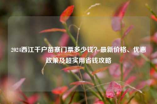 2024西江千户苗寨门票多少钱?最新价格、优惠政策及超实用省钱攻略