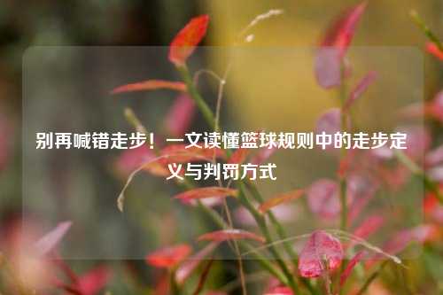 别再喊错走步!一文读懂篮球规则中的走步定义与判罚方式