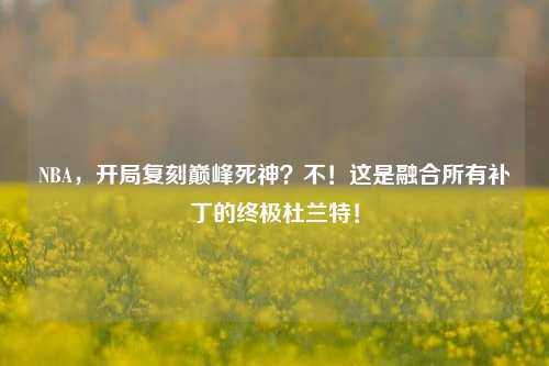 NBA,开局复刻巅峰死神?不!这是融合所有补丁的终极杜兰特!