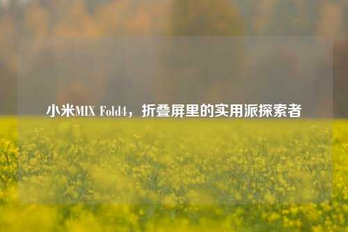 小米MIX Fold4，折叠屏里的实用派探索者