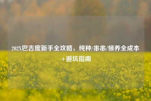 202X巴吉度新手全攻略,纯种/串串/领养全成本+避坑指南