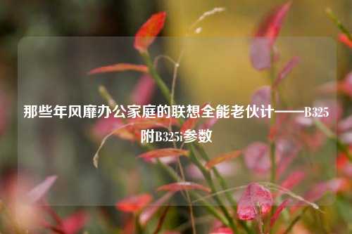 那些年风靡办公家庭的联想全能老伙计——B325附B325i参数