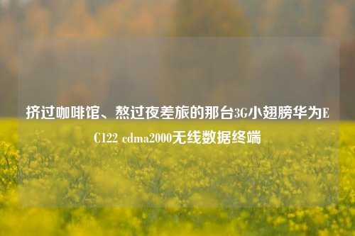 挤过咖啡馆、熬过夜差旅的那台3G小翅膀华为EC122 cdma2000无线数据终端