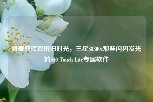 滑盖触控双屏旧时光,三星S8300c那些闪闪发光的S40 Touch Lite专属软件