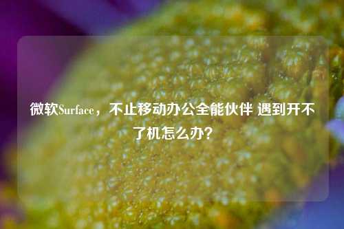 微软Surface,不止移动办公全能伙伴 遇到开不了机怎么办?