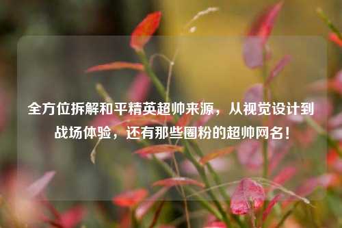 全方位拆解和平精英超帅来源，从视觉设计到战场体验，还有那些圈粉的超帅网名！
