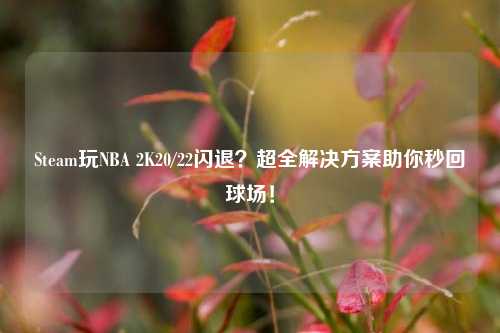 Steam玩NBA 2K20/22闪退?超全解决方案助你秒回球场!