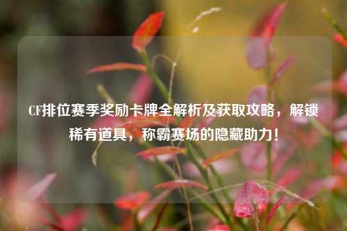 CF排位赛季奖励卡牌全解析及获取攻略，解锁稀有道具，称霸赛场的隐藏助力！