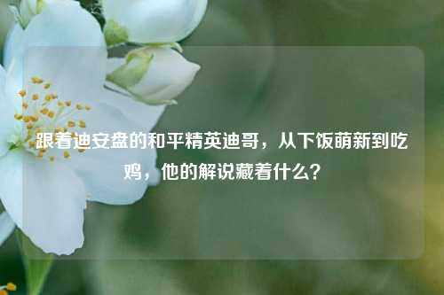 跟着迪安盘的和平精英迪哥,从下饭萌新到吃鸡,他的解说藏着什么?