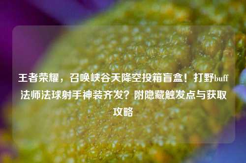 王者荣耀，召唤峡谷天降空投箱盲盒！打野buff法师法球射手神装齐发？附隐藏触发点与获取攻略