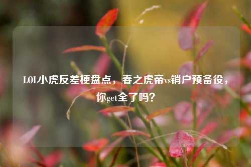 LOL小虎反差梗盘点,春之虎帝vs销户预备役,你get全了吗?