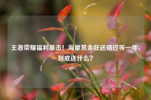王者荣耀福利暴击！海量赏金狂送错过等一年，到底送什么？