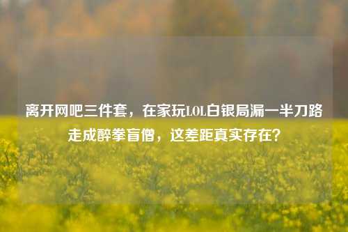 离开网吧三件套,在家玩LOL白银局漏一半刀路走成醉拳盲僧,这差距真实存在?