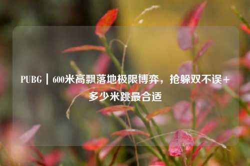 PUBG｜600米高飘落地极限博弈，抢躲双不误+多少米跳最合适