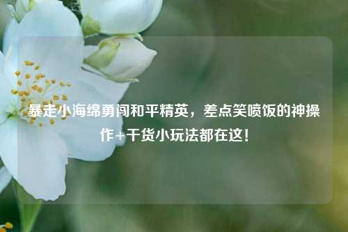 暴走小海绵勇闯和平精英，差点笑喷饭的神操作+干货小玩法都在这！