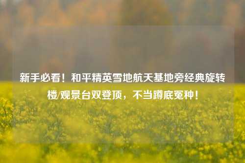 新手必看！和平精英雪地航天基地旁经典旋转楼/观景台双登顶，不当蹲底冤种！
