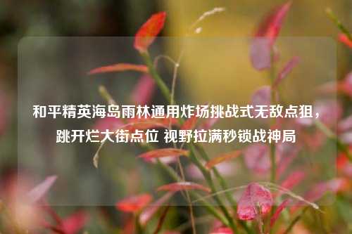 和平精英海岛雨林通用炸场挑战式无敌点狙,跳开烂大街点位 视野拉满秒锁战神局